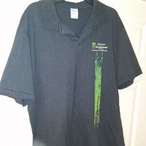 Monster Energy Supercross The Video Game Polo Shirt Rare Size XL Black